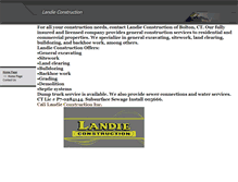 Tablet Screenshot of landieconstruction.com